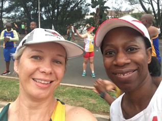 Bronwyn with her colleague Busi from Hillcrest Villagers who also completed the race